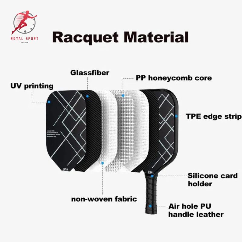 Vợt Pickleball PVN497 1 Cấu trúc vợt pickleball