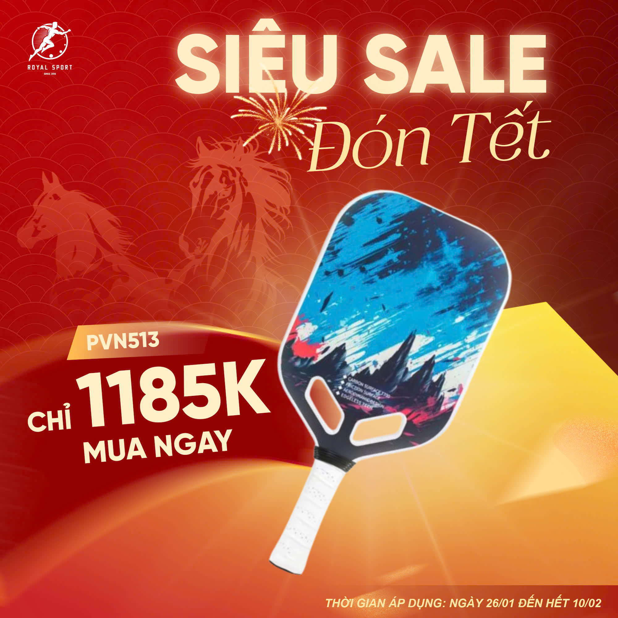 Vợt Pickleball PVN513