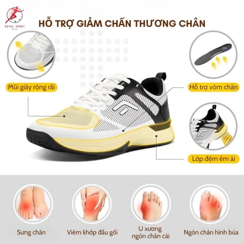 Giày Pickleball Nam Cao Cấp GPM1-2-M 11 giay-gpm1-2-m-so-huu-tinh-nang-ho-tro-giam-chan-thuong-chan-toi-da