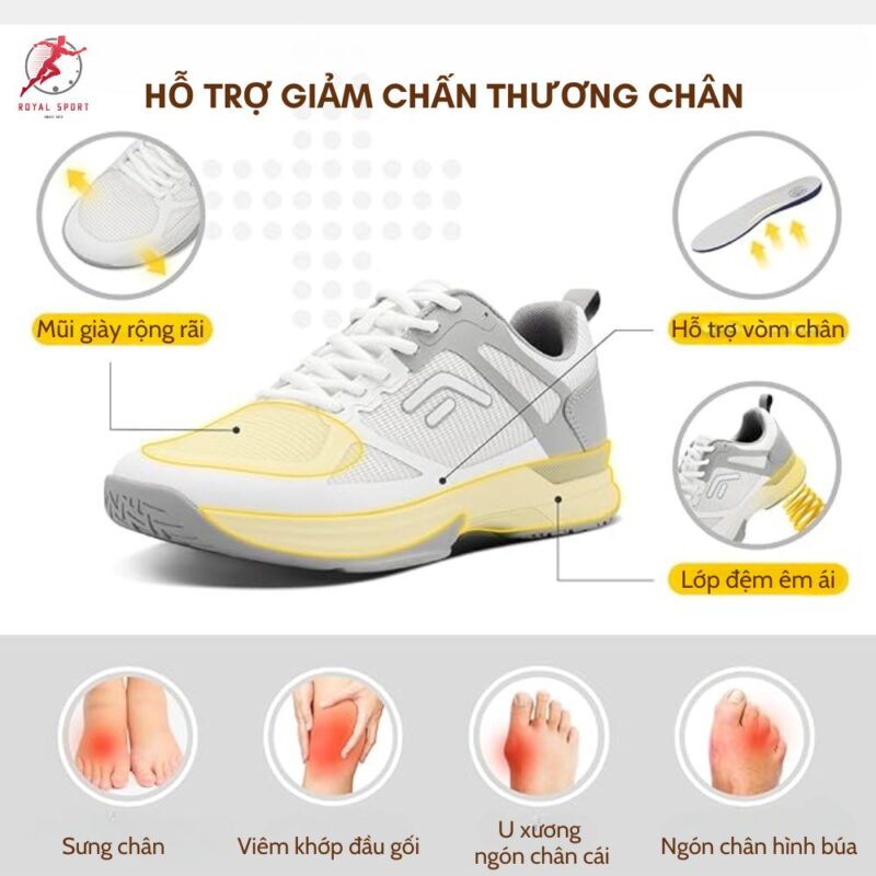 Giày Pickleball Nam Cao Cấp GPM1-3-M 4 giay-gpm1-3-m-ho-tro-giam-chan-thuong-chan-hieu-qua