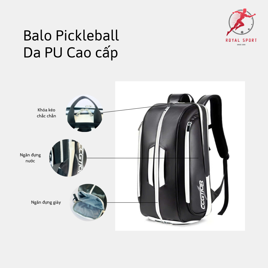 balo pickleball da PU cao cấp Q24-006