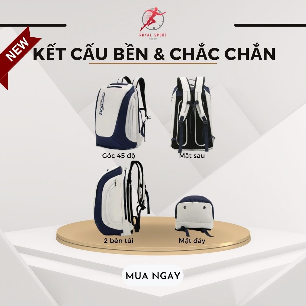 Balo Pickleball Da PU Cao Cấp P1014-1 4 Balo pickleball da PU cao cấp PVN1014-1 có kết cấu bền và chắc chắn