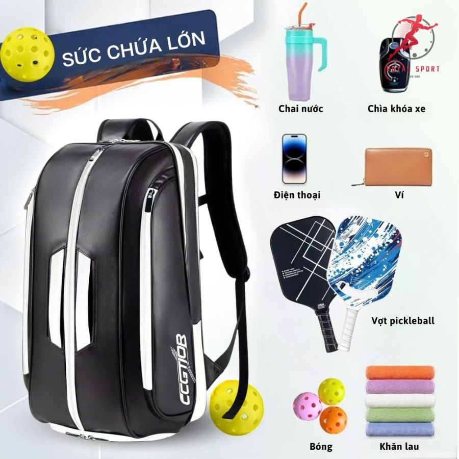 khả năng chứa nhiều đồ đạc của balo pickleball cao cấp Q24-006