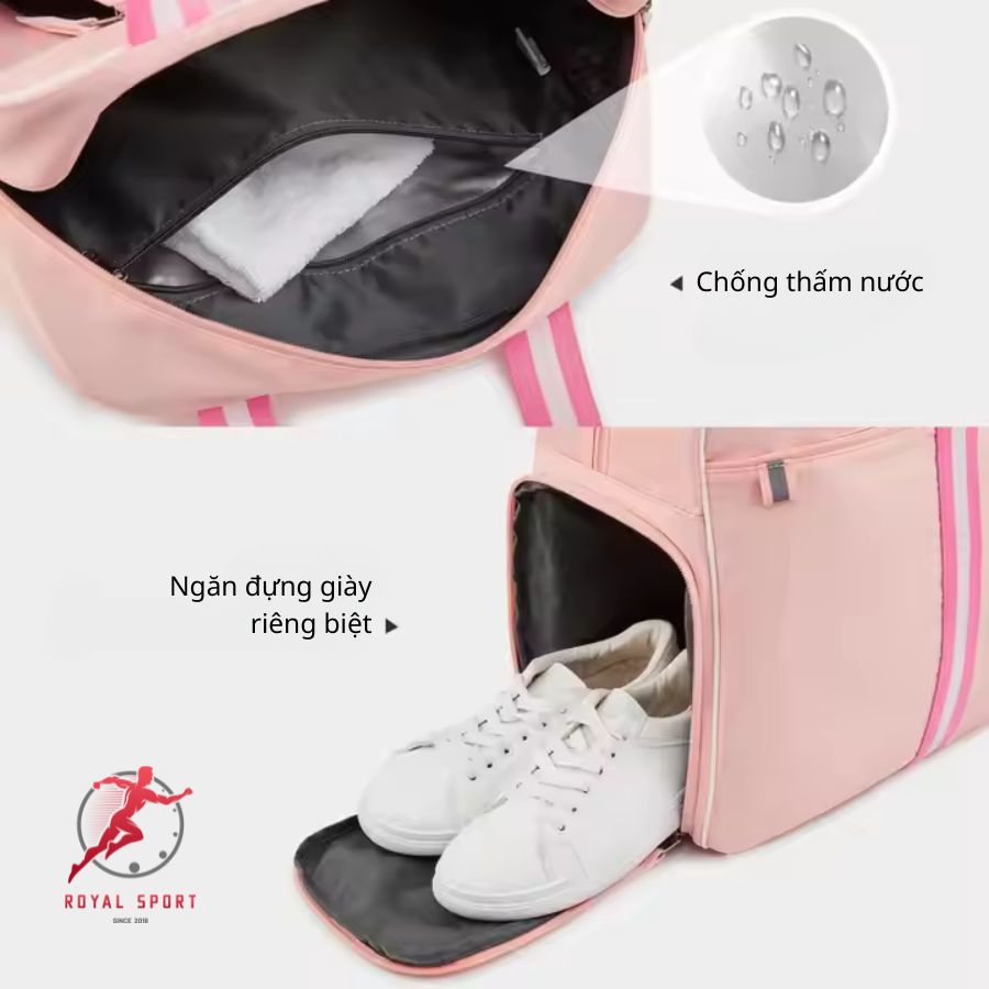 ngăn để giày riêng trong Túi đựng vợt pickleball có ngăn để giày riêng PB02HG
