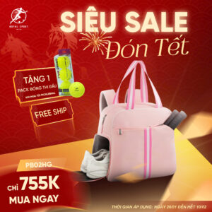Túi đựng vợt pickleball có ngăn để giày riêng PB02HG