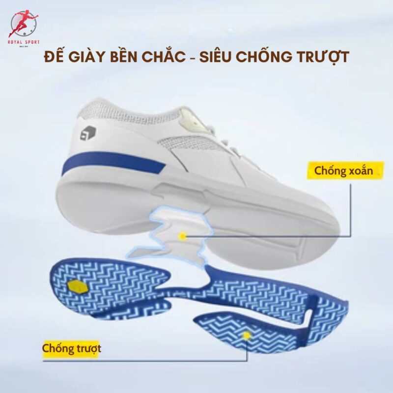 Giày Pickleball nam cao cấp GPM2-2-M 12 thiet-ke-de-giay-chong-truot-va-chong-xoan-giup-giam-chan-thuong-chan-toi-uu