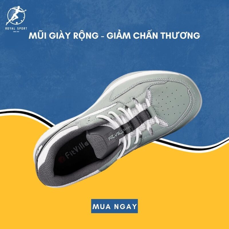 Giày Fitville nữ cao cấp GPM2-5-W 6 mui-giay-pickleball-gpm2-5-w-rong-rai-va-thoang-khi-giam-chan-thuong-chan-hieu-qua