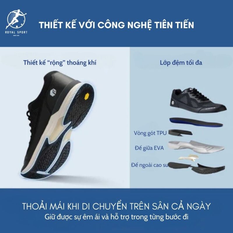 Giày Fitville nam cao cấp GPM3-4-M 5 giay-duoc-thiet-ke-rong-rai-thoang-khi-voi-lop-dem-em-ai